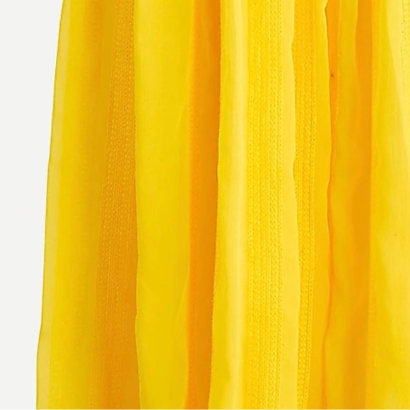 J.Crew ♡ midi dress in embroidered chiffon in bright kiwi yellow - Picture 11 of 11